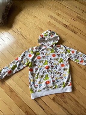 Nickelodeon 90s all over print hoodie white XL youth Rugrats Hey Arnold